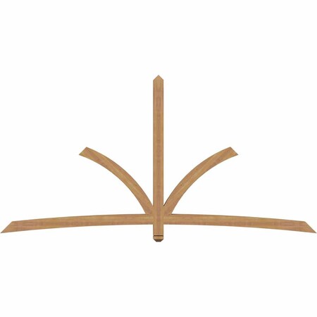 Ekena Millwork Davenport Timber Gable Bracket, Western Red Cedar, 108"W x 54"H x 3 1/2"D x 3 1/2"F, 12/12 Pitch GBW108X54X0404DAV00SWR